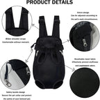Pet Carrier Backpack for Small Medium Dogs Cats 5-18 Lbs, Legs Out, Adjustable Pet Front Carrier for Hiking Camping Traveling