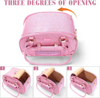 Pet Carrier Purse for Small Dogs Cats, Bling Waterproof Premium Leather Travel Bag, Airline Approved