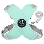 Dog Harness Leash Set Reflective Adjustable Pet Vest Harness with Metal D Ring Breathable Puppy Cat Walking Chest Strap Supplies