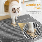 XXL Extra Large Cat Litter Mat, Silicone Litter Box Mat for Floor, Waterproof and Non-Slip, Easy to Clean, Cat Litter Trapping