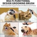 7 in 1 Dog Paw Cleaner for Dogs & Cats - Portable Paw Washer, Bath Brush, 2 Toothbrushes, 3 Towels (Medium, Black)