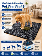 Dog Pee Pad Reusable Washable Waterproof Absorbent Urine Mat Covers Car Seat Floor Sofa Puppy Cat Training Diaper Pet Supplies