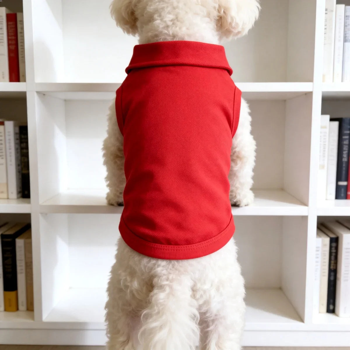 Spring and Summer Solid Color Polo Shirt Puppy Thin Breathable T-shirt Cat Vest Pet Clothing Skin Friendly and Delicate
