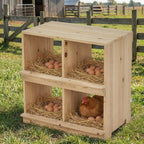 Wooden Chicken Nesting Box for Poultry Compartment Double Layer, Wall Mounted, Easy Assembly, Ideal for Hens, Chickens, Ducks