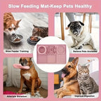 Pet Lick Feeding Mat Silicone Suction Anti Slip Slow Feeder Dog Cat Bath Daily Use Placemat