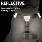 Step-in no-pull dog harness and leash set for small & medium dogs and cats, soft breathable mesh reflective anti-escape vest, size S for easy outdoor use