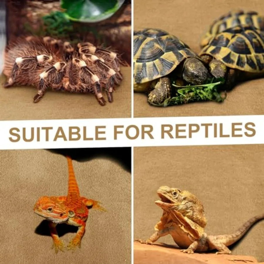4 Pcs Reptile Carpet Pet Terrarium Floor Liners Bedding Substrate Liner Supplies Reptile Cage Mat Tank Accessories for Lizard B