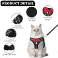Adjustable Pet Harness with Bow Tie Leash Set Stylish Tuxedo Vest for Small Dogs and Cats Harnesses Leads Dog Supplies