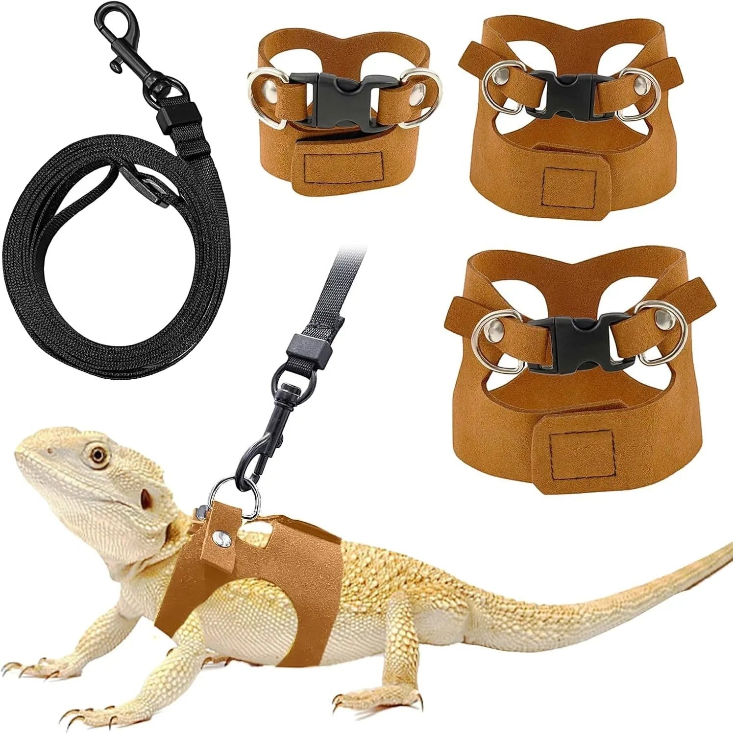 Mincy Pets Adjustable Reptile Harness & Leash Set product photo.