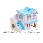 Wooden Hamster Animal Hideout House Double-storey Pet Hut Play Toy Guinea Pig Accessories Nest Cages  Accessori