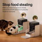 RFID Automatic Cat Feeder with Collar Sensor for Multi-Pet Homes, Wi-Fi Programmable Cat Food Dispenser with Diet Tracking