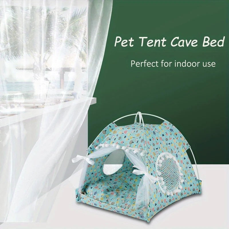 Pet Tent Bed Cats House Supplies Products Accessories Warm Cushions Furniture Sofa Basket Beds Winter Clamshell Kitten Tents Cat