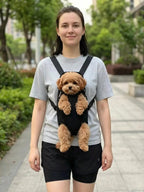 Breathable Mesh Pet Dog Carrier Backpack, Hands-Free Adjustable Front Chest Carrier With Quick Access, Lightweight & Comfortable Legs-Out Puppy Sling For Small Medium Dogs Cats, Perfect For Walking Hiking Travel