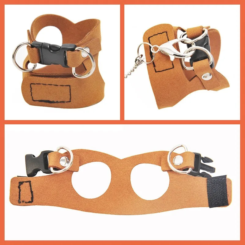 Comfortable Ferret Vest Harness Set Pet Harness Leash Adjustable Hamster Chest Strap Walking Outdoor Squirrels Anti Lost Rope