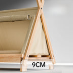 Cat Bed with Window Wooden Cat Tent Bed Elevated Pet House Dogs Bed with Stable Frame Pet Supplies Safe Comfortable Cat Bed