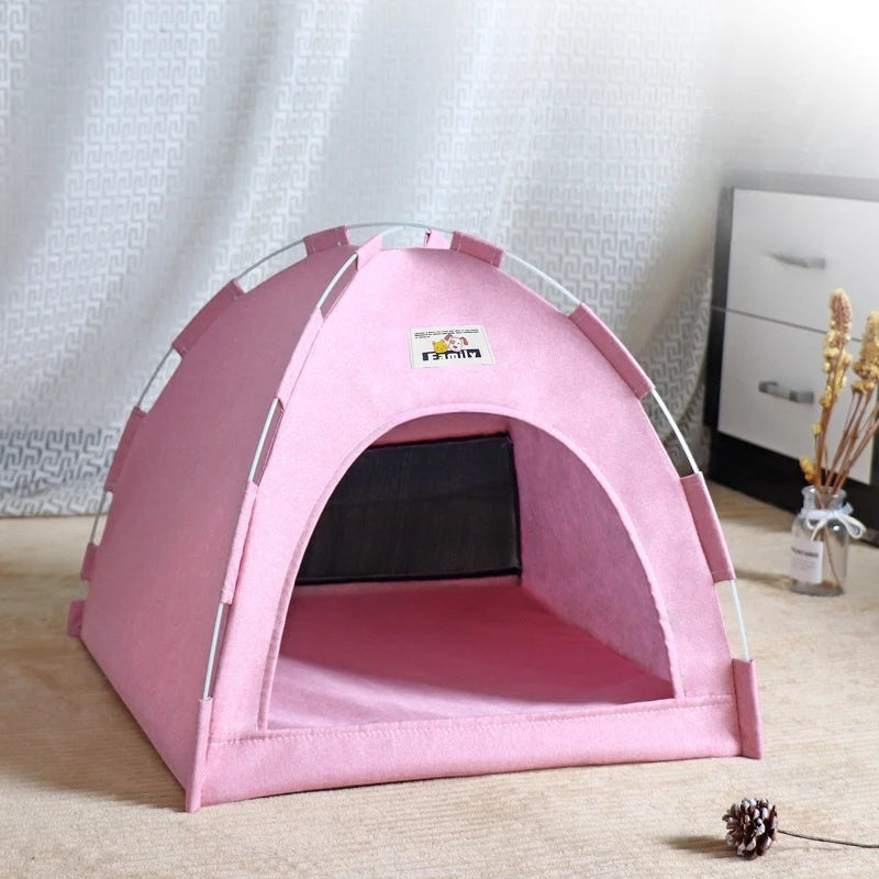 Mincy Pets Foldable Pet Tent with Cooling Mat product photo.