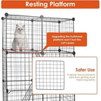 3-Tier Cat Cage & Playpen — Foldable Indoor Enclosure with Ladders