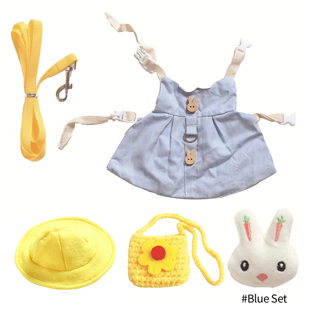 Mincy Pets Rabbit & Guinea Pig Vest Harness with Leash product photo.