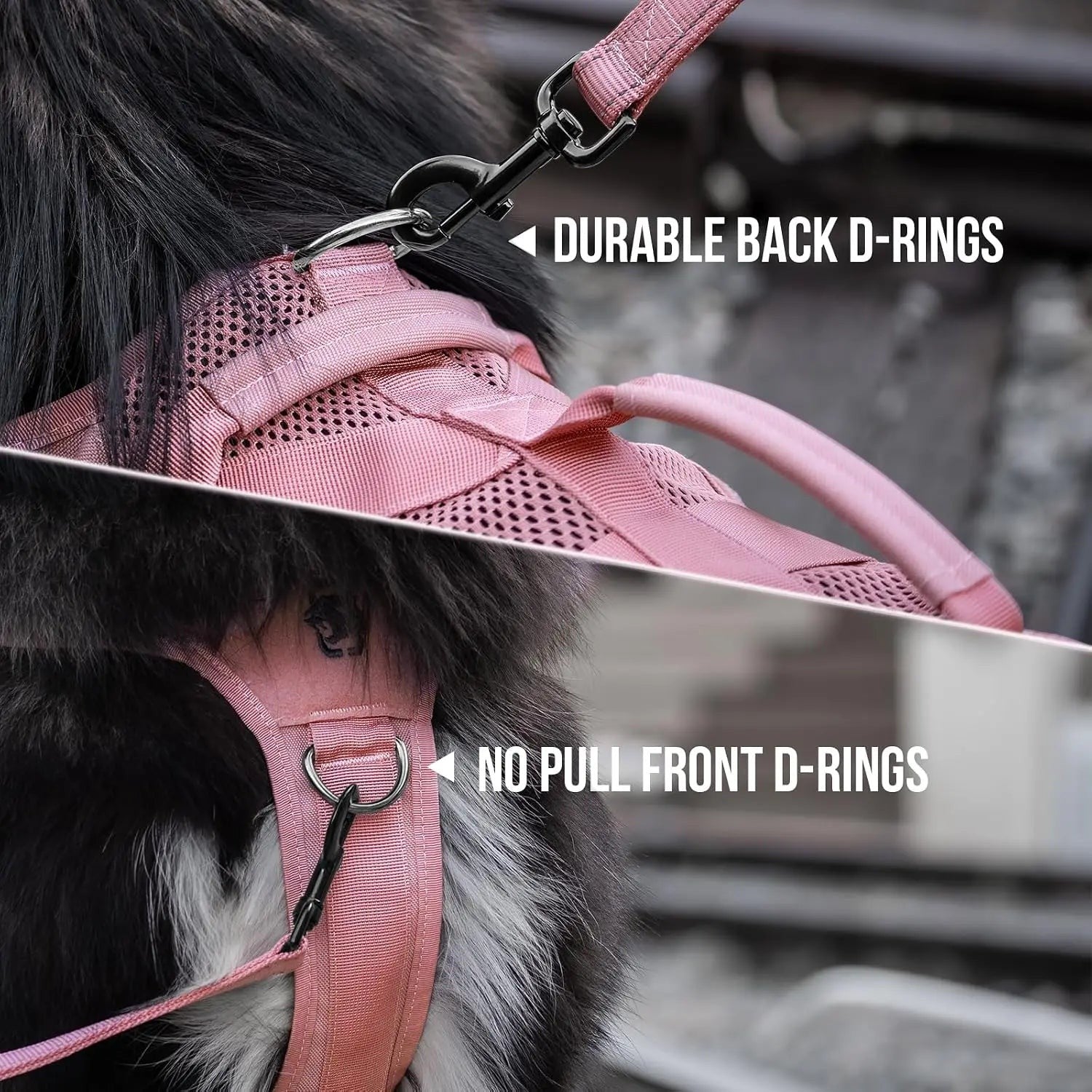 Tactical Dog Harness for Small Dogs, No Pull Vest with Handles for Walking Hiking Training, Breathable Molle Vest