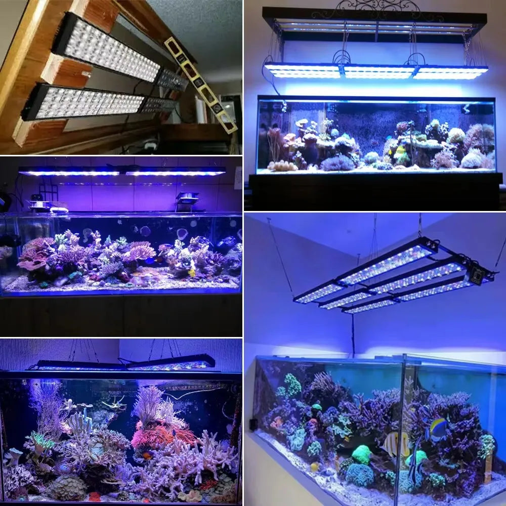 NEW WiFi Led Aquarium Light, Full Spectrum Marine Aquarium Lamp For 60-240cm Reef Corals Seawater Led Fish Tank Lights