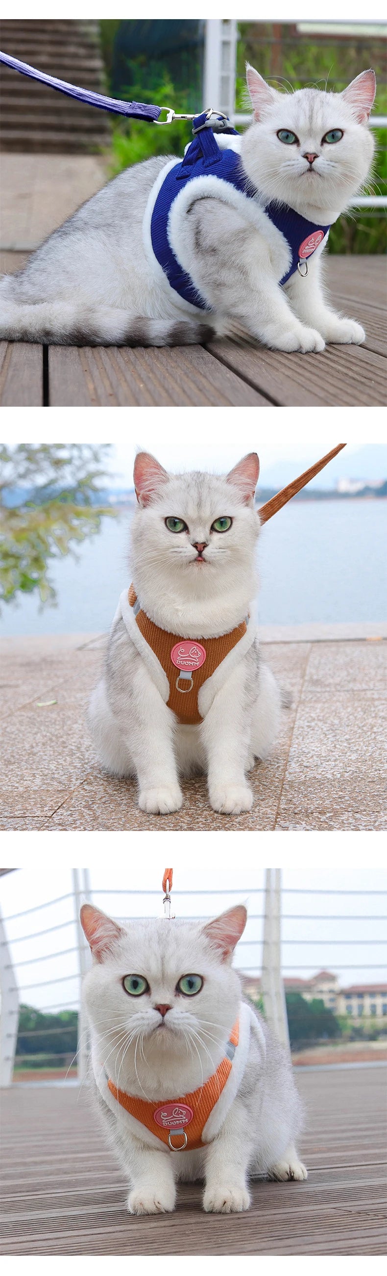 Autumn and Winter Warm Chihuahua Dog Harness with Fur, Pet Harness and Leash Set for Walking Dogs, Puppy Yorkies Mascotas Accessories rabbit rabbit clothes guinea pig accessories