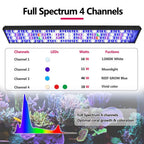 NEW WiFi Led Aquarium Light, Full Spectrum Marine Aquarium Lamp For 60-240cm Reef Corals Seawater Led Fish Tank Lights