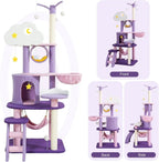 Cloud Cat Tree — 65" Multi-Level Tower with Condo & Hammock