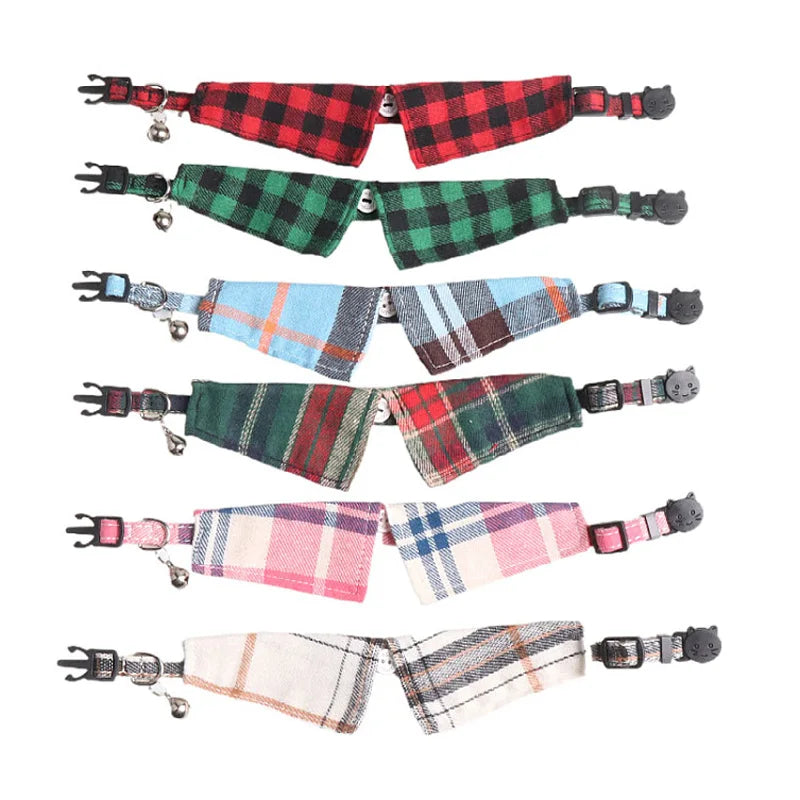 Bowtie for Cat Bow Tie Collar Plaid Adjustable Cat Tuxedo Collar for Small Dog Wedding Formal Tuxedo Suit Tux Outfits Birthday