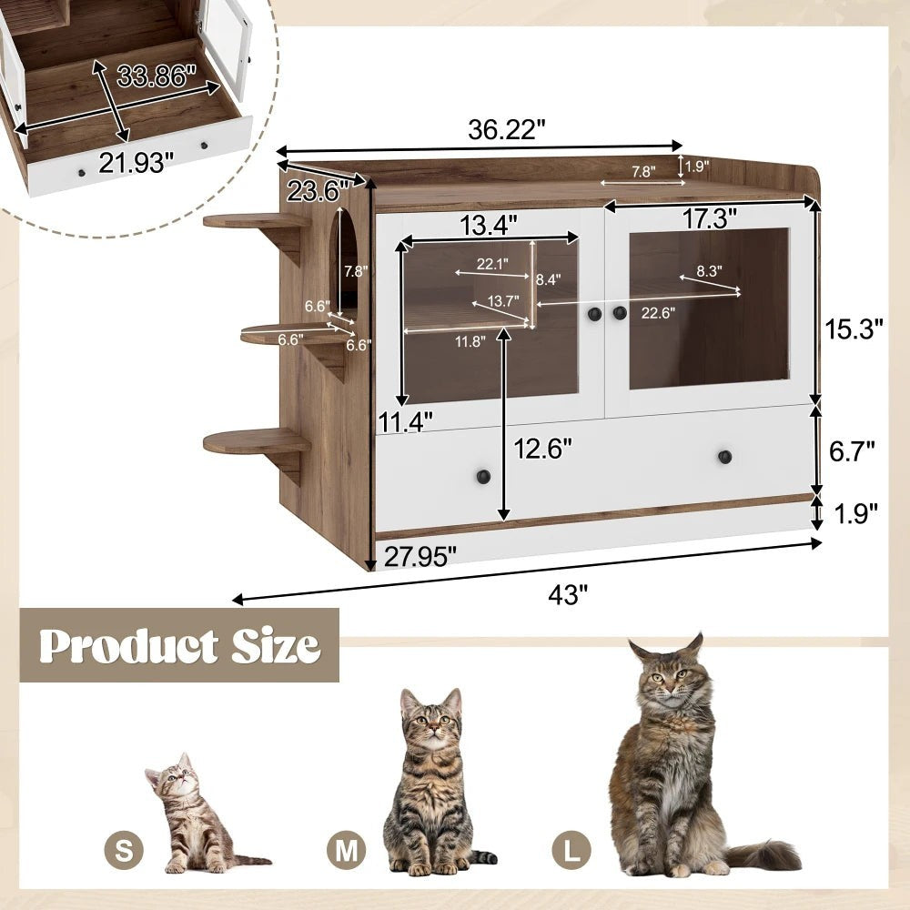 Stairway Litter Cabinet