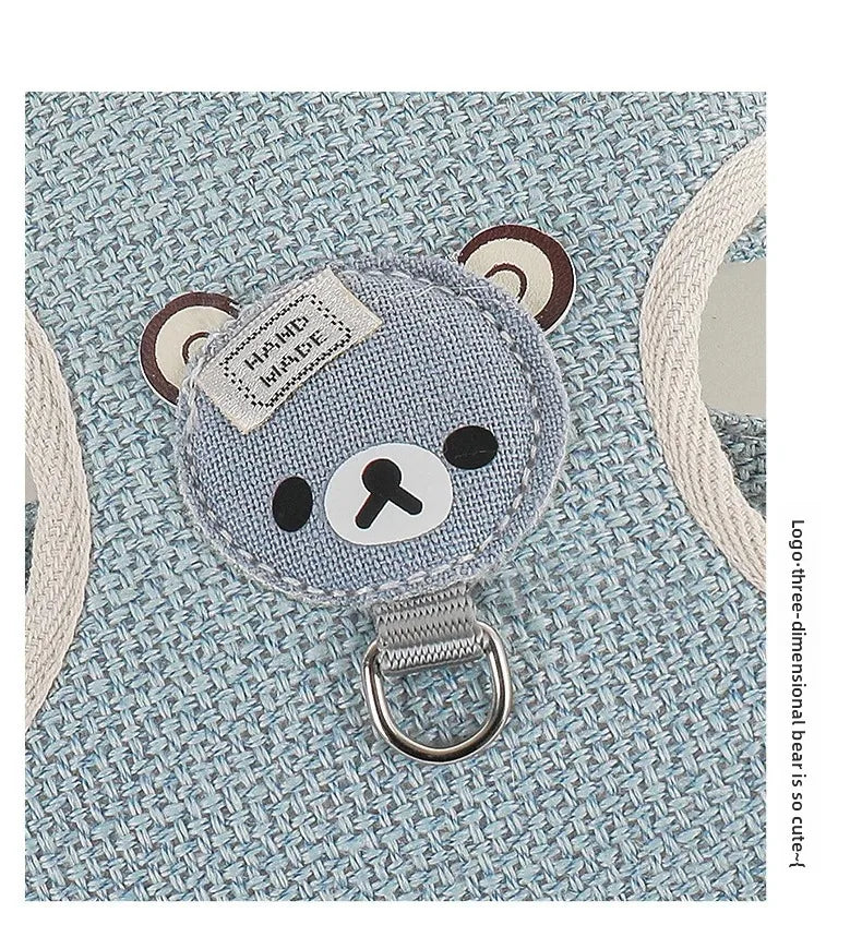 Undershirt Style Pet Leash Adjustable Cat Dog Harness Breathable Leash Convenient Pet Vest For Small Dog Cat Supplies