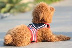 Soft and Breathable Nautical-style Dog Outfit & Leash Set, Suitable for Small and Medium Dogs, Puppy Collars, Harness and Leash for Dogs and Cats
