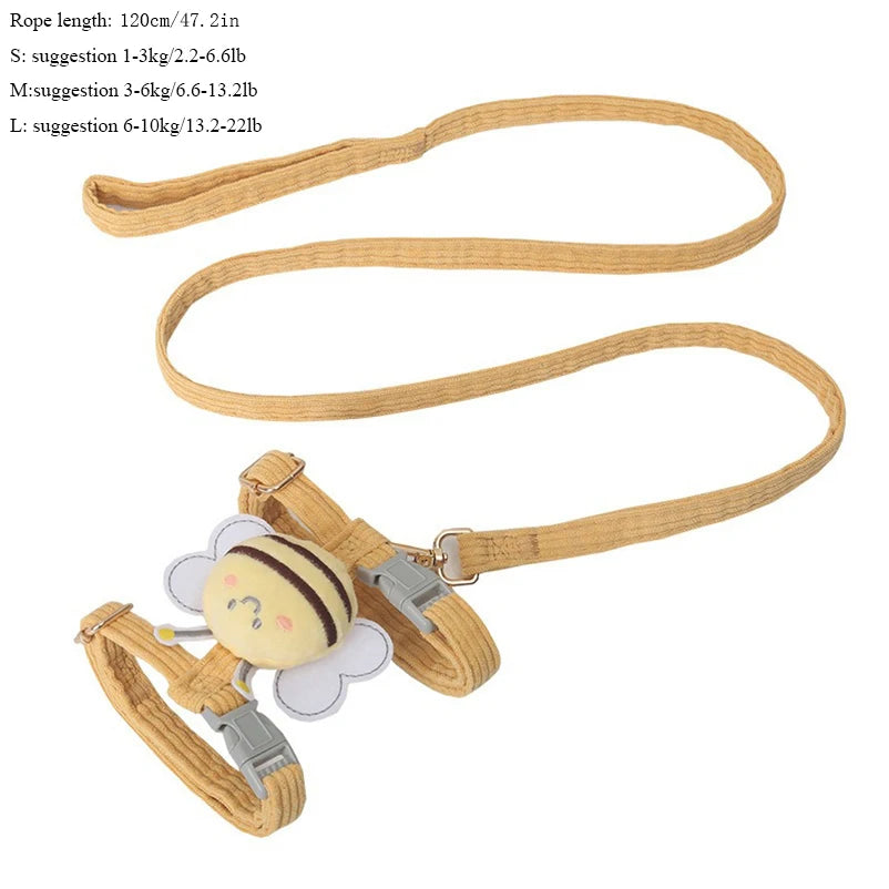 New cat Harness Leash Set for Small Dogs Adjustable Puppy Harness Vest French Bulldog Chihuahua Pug Outdoor Walking Lead Leash