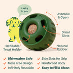 Interactive Treat Dispensing Dog Chew Toy Lasting Interactive Pup Distracted Aggressive Chewer Large Pups Treat Molds Silicone