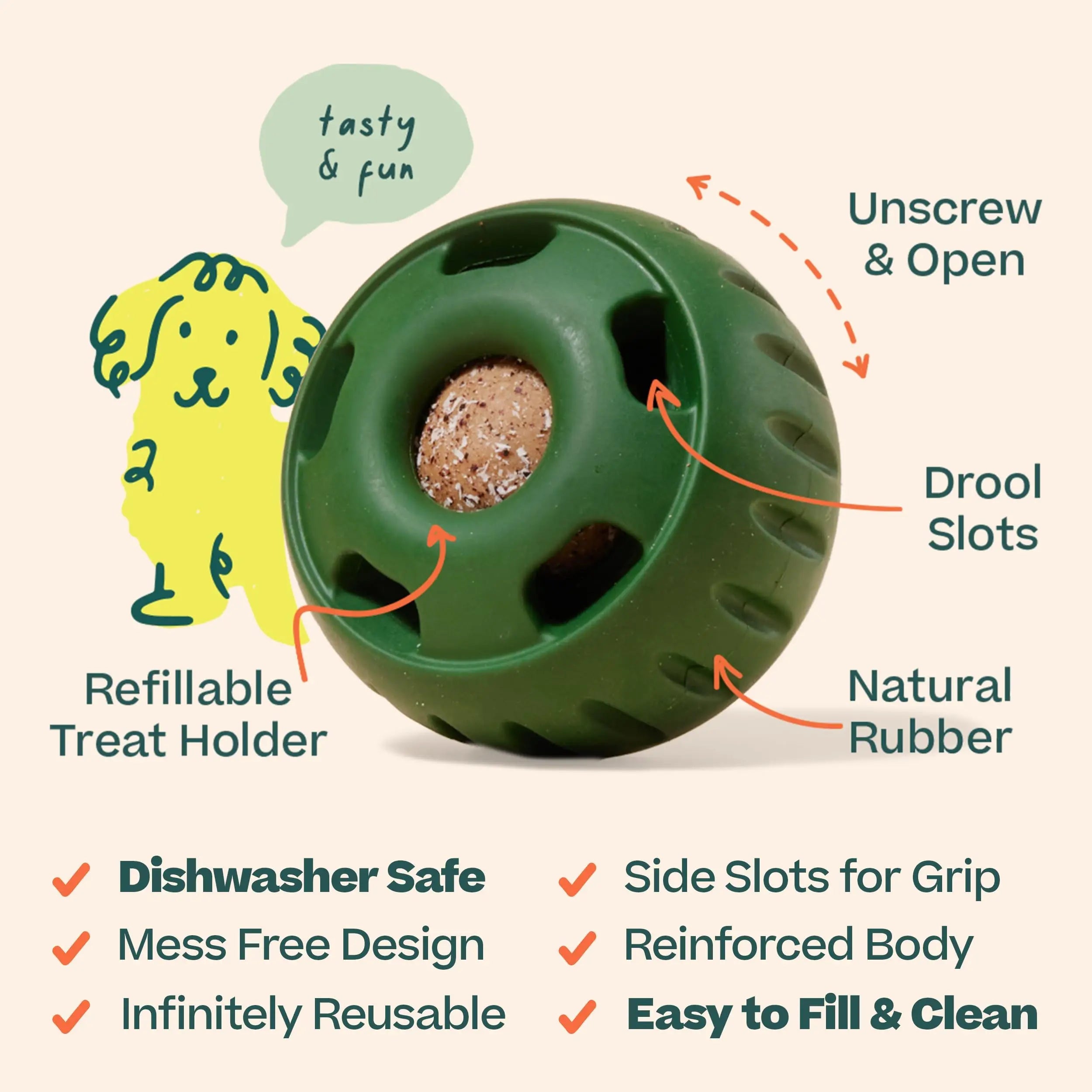 Interactive Treat Dispensing Dog Chew Toy Lasting Interactive Pup Distracted Aggressive Chewer Large Pups Treat Molds Silicone