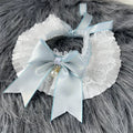 Sweet Cat Dog Bibs Collar Girls Neck Decoration Adjustable White Lace Pink/Blue Bowknot Neckerchief  String Strap Scarf Necklace
