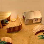Best-selling oversized wooden guinea pig and small animal hiding spots - Totoro wooden nest, wooden house, devil squirrel house