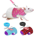 Small Pet Bowknot Vest Harness Adjustable Anti Escape Rabbit Hamster Ferret Safe Nylon Outdoor Going Out