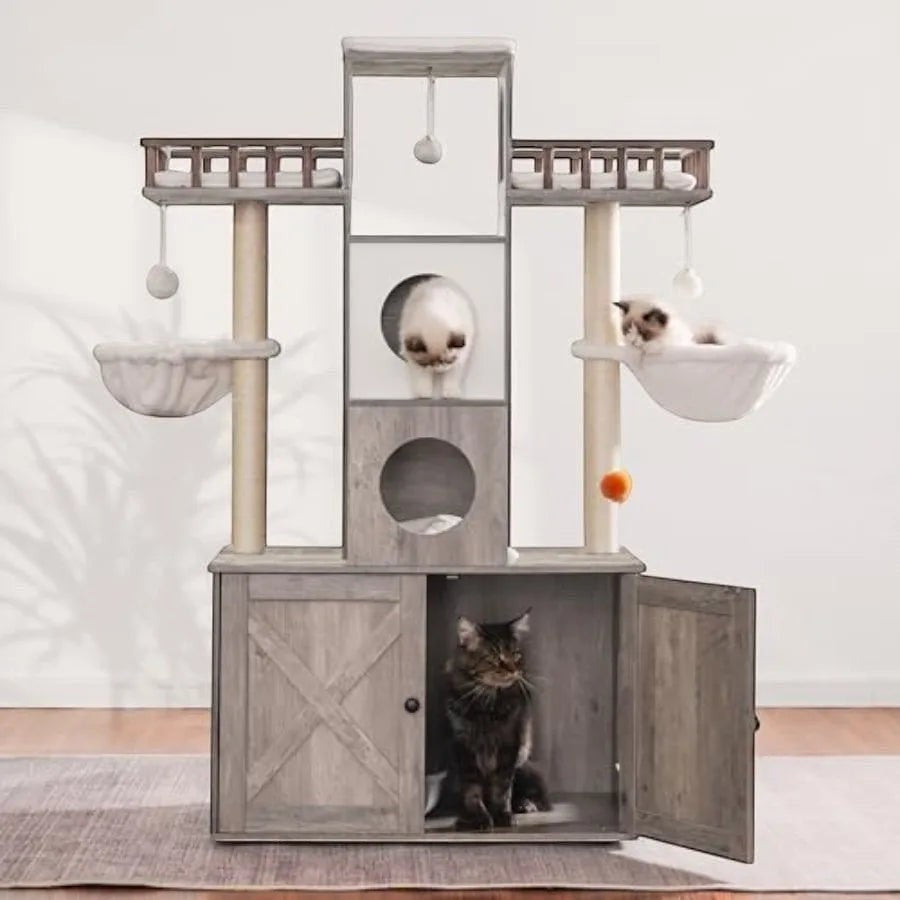 Hideaway Tower & Litter Cabinet
