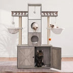 Hideaway Tower & Litter Cabinet