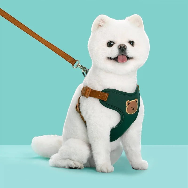 Pet Dog Harness Leash Set Small Medium Dog Cat Vest Breathable Puppy Chest Strap French Bulldog Chihuahua Harness Pet Supplies