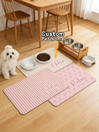 1pc Personalized Dog Food Mat, Custom Pet Name Mat, Feeding Accessory, Gift For Dog Lovers, Customized Pet Mat, Mother's Day, Special Occasions