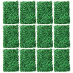 12Pcs 60x40cm Artificial Hedge Screen Privacy Fence Faux Plant Leaves Panels Boxwood Grass for Home Garden Decor Yard Wall Decor