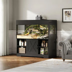 120 Gallon Reptile Tank with Stand, 4x2x2 Terrarium for Bearded Dragon Snake Lizard, Sliding Door Mesh Top
