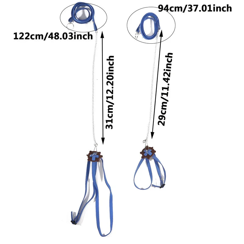 Turtle Traction Belt Control Rope Training Belt Outdoor Walking Leash Harness Reptile Leash Pet Supplies PU Leather Pet Traction
