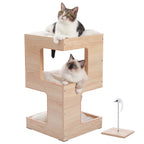 Mincy Pets Modern Wood Corner Cat Tree product photo.