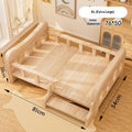 Solid Wood Elevated Dog Bed All Season Pet House for Small Medium Large Dogs Cats Raised Puppy Sleeping Pet Supplies Dog Bed