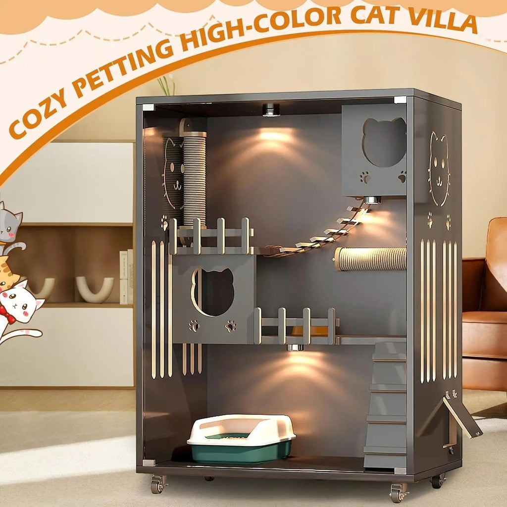 Woodgrain Cat Cottage