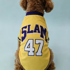 SLAM 47 Mesh Breathable Dog Clothes Teddy Sport Large Dog Jersey Basketball Clothing Puppy T-Shirts Summer Pet Cat Shirts