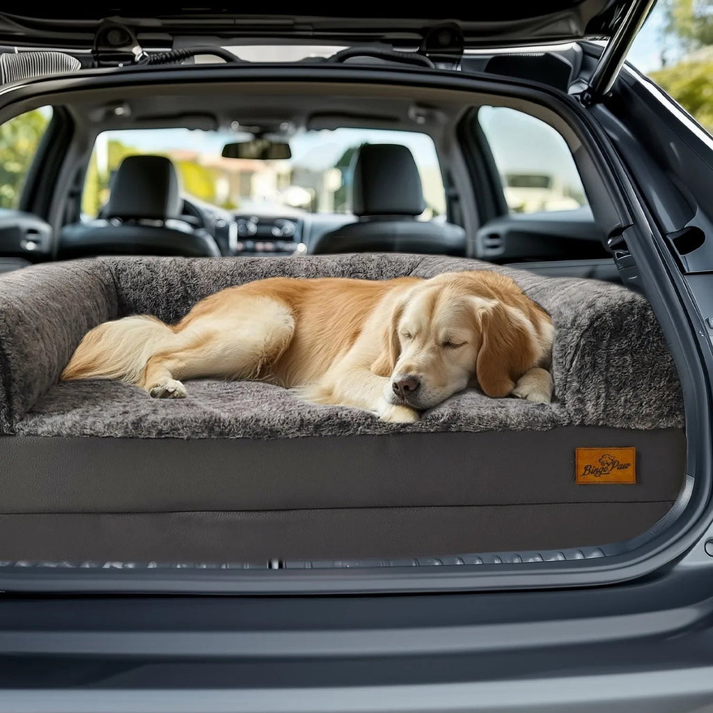 Foldable Human Dog Bed for Adult 2 in 1 Calming Large Dog Bed Washable Waterproof Dog Sofa Couch Bed Plush Cover Bolster Lounge