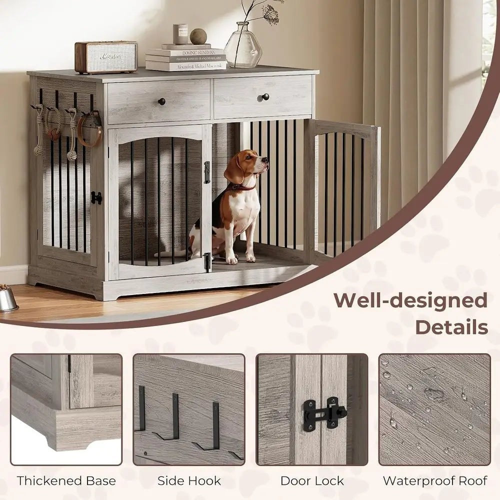 Woodgrain Kennel Cabinet